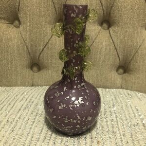Glass vase hand blown 7” x 4